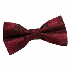 Burgundy Paisley Pre-Tied Bow Tie Burgundy Paisley Pre-Tied Bow Tie