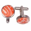 Burnt Orange Paisley Cufflinks