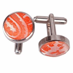 Burnt Orange Paisley Cufflinks
