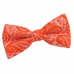 Burnt Orange Paisley Pre-Tied Bow Tie