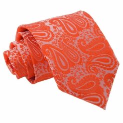 Burnt Orange Paisley Tie