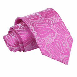Fuchsia Pink Paisley Tie