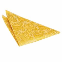 Gold Paisley Pocket Square Gold Paisley Pocket Square