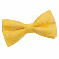 Gold Paisley Pre-Tied Bow Tie Gold Paisley Pre-Tied Bow Tie