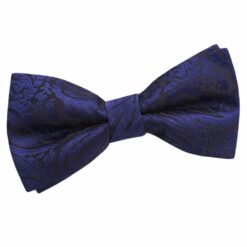 Navy Blue Paisley Pre-Tied Bow Tie Navy Blue Paisley Pre-Tied Bow Tie