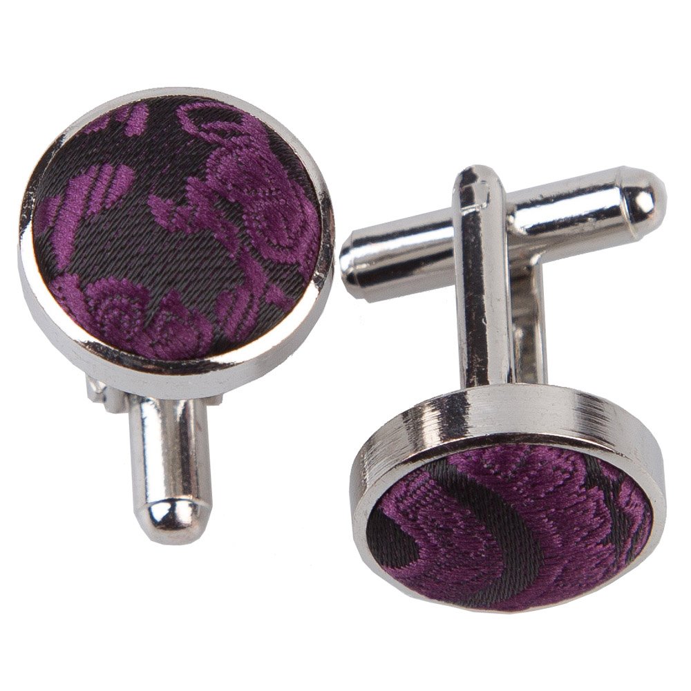Purple Paisley Wedding Waistcoat and Cravat 4pc Set