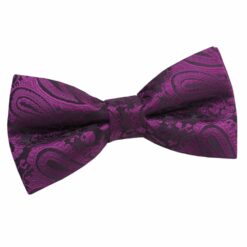 Purple Paisley Pre-Tied Bow Tie Purple Paisley Pre-Tied Bow Tie