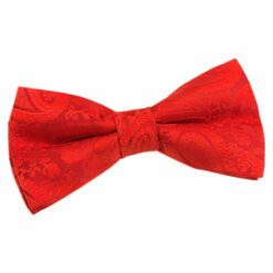 Red Paisley Pre-Tied Bow Tie Red Paisley Pre-Tied Bow Tie
