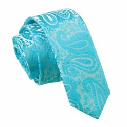 Turquoise Paisley Skinny Tie Turquoise Paisley Skinny Tie