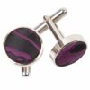 Black and Purple Floral Cufflinks