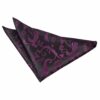 Black and Purple Floral Pocket Square