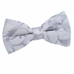 Silver Floral Pre-Tied Bow Tie Silver Floral Pre-Tied Bow Tie