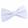 White Floral Pre-Tied Bow Tie