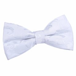 White Floral Pre-Tied Bow Tie White Floral Pre-Tied Bow Tie