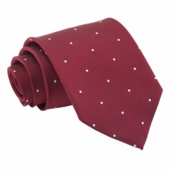 Burgundy Pin Dot Tie