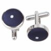Navy Blue Pin Dot Cufflinks