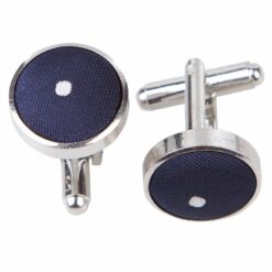 Navy Blue Pin Dot Cufflinks