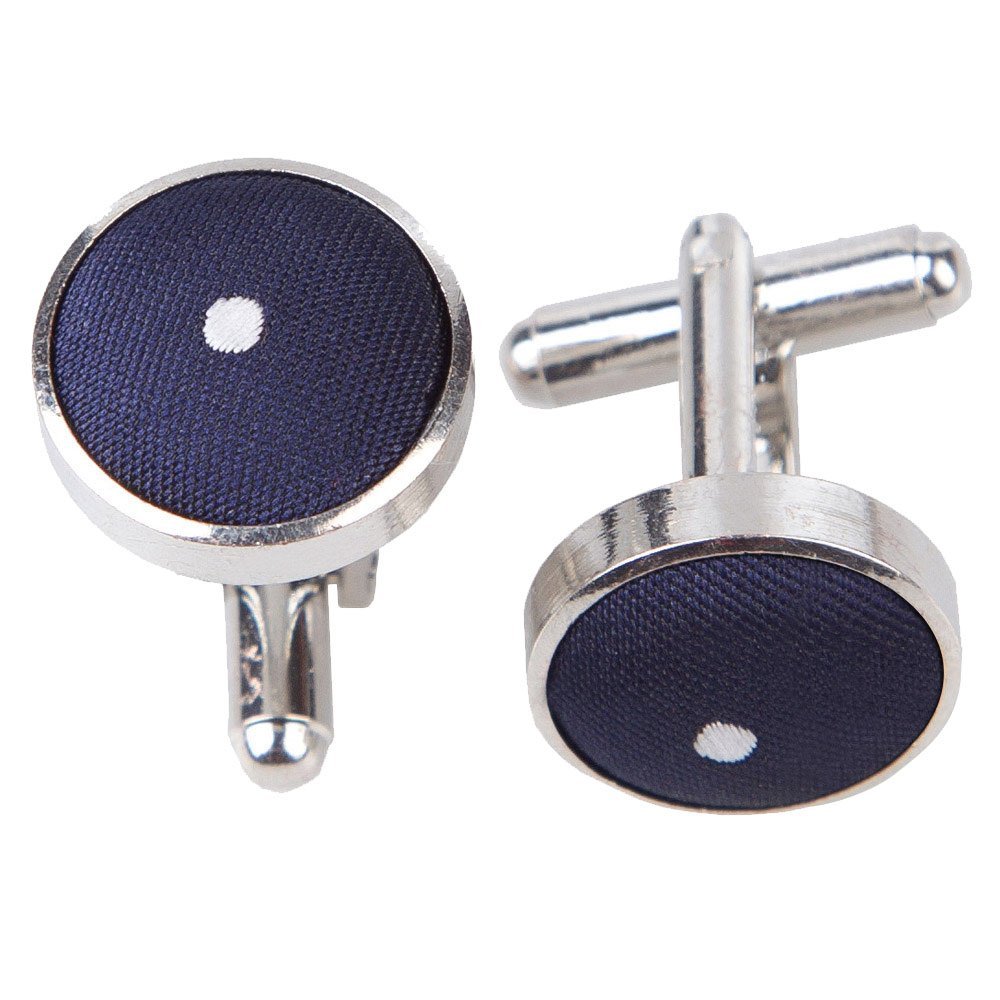 Pin Dot Navy Blue Cufflinks