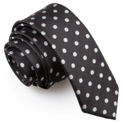Black Polka Dot Classic Skinny Tie Black Polka Dot Classic Skinny Tie