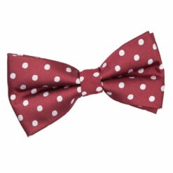 Burgundy Polka Dot Classic Pre-Tied Bow Tie Burgundy Polka Dot Classic Pre-Tied Bow Tie