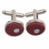 Burgundy Polka Dot Classic Cufflinks