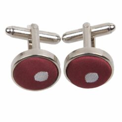 Burgundy Polka Dot Classic Cufflinks