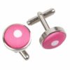 Hot Pink Polka Dot Classic Cufflinks
