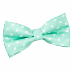 Mint Green Polka Dot Classic Pre-Tied Bow Tie Mint Green Polka Dot Classic Pre-Tied Bow Tie