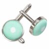 Mint Green Polka Dot Classic Cufflinks