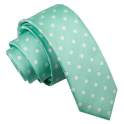 Mint Green Polka Dot Classic Skinny Tie Mint Green Polka Dot Classic Skinny Tie