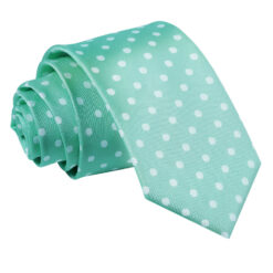 Mint Green Polka Dot Classic Slim Tie Mint Green Polka Dot Classic Slim Tie