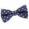 Navy Blue Polka Dot Classic Pre-Tied Bow Tie