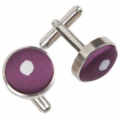 Purple Polka Dot Classic Cufflinks