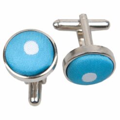 Robin's Egg Blue Polka Dot Classic Cufflinks