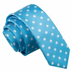 Robin's Egg Blue Polka Dot Classic Skinny Tie Robin's Egg Blue Polka Dot Classic Skinny Tie