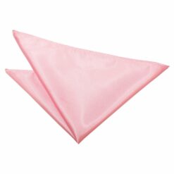 Baby Pink Plain Satin Pocket Square