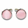 Baby Pink Plain Satin Cufflinks