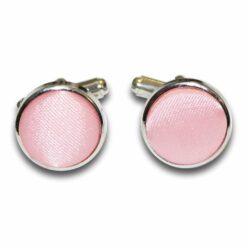 Baby Pink Plain Satin Cufflinks