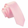 Baby Pink Plain Satin Skinny Tie