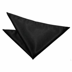Black Plain Satin Pocket Square Black Plain Satin Pocket Square