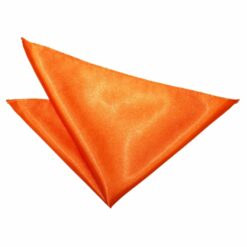 Burnt Orange Plain Satin Pocket Square