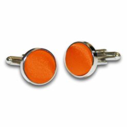 Burnt Orange Plain Satin Cufflinks