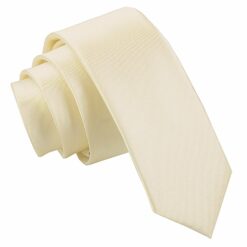 Champagne Plain Satin Skinny Tie Champagne Plain Satin Skinny Tie