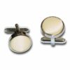 Champagne Plain Satin Cufflinks