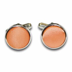 Coral Plain Satin Cufflinks Coral Plain Satin Cufflinks