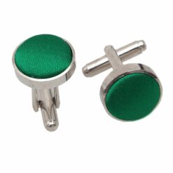 Emerald Green Plain Satin Cufflinks Emerald Green Plain Satin Cufflinks
