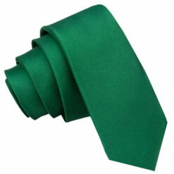 Emerald Green Plain Satin Skinny Tie Emerald Green Plain Satin Skinny Tie