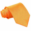 Fluorescent Orange Plain Satin Extra Long Tie