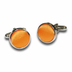 Fluorescent Orange Plain Satin Cufflinks Fluorescent Orange Plain Satin Cufflinks
