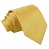 Gold Plain Satin Extra Long Tie